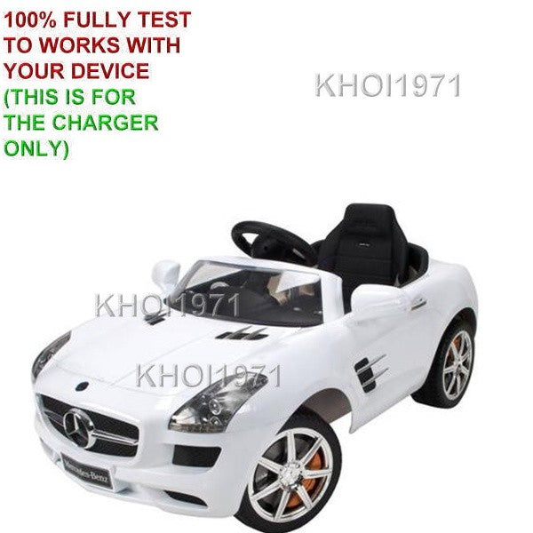 White AC Wall Charger Adapter for Huffy Mercedes-Benz AMG Ride-On Toy Model 17065