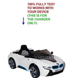 White AC Wall Charger Adapter for BMW i8 Concept Ride-On Car Model 8801-93