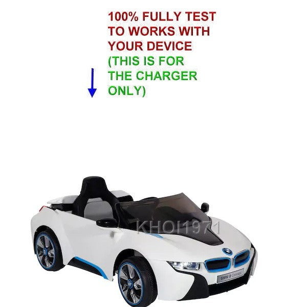 White AC Wall Charger Adapter for BMW i8 Concept Ride-On Car Model 8801-93