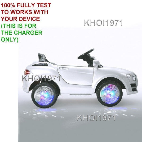 White AC Wall Charger Adapter for Kids Ride-On Car Remote TY564944