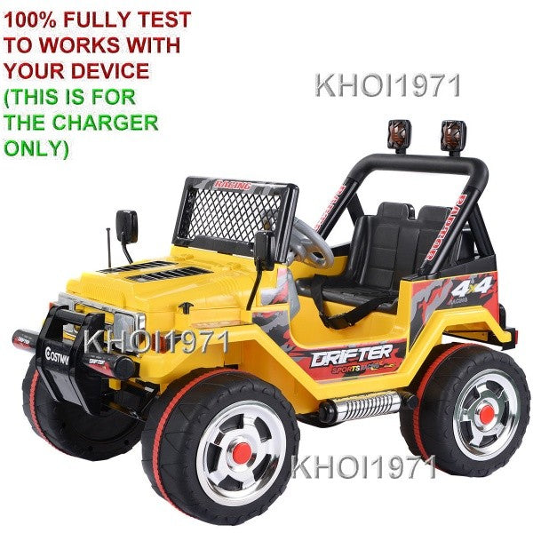 AC Wall Charger Adapter for Yellow TY324113YE Ride-On Jeep Truck Drifter Toy