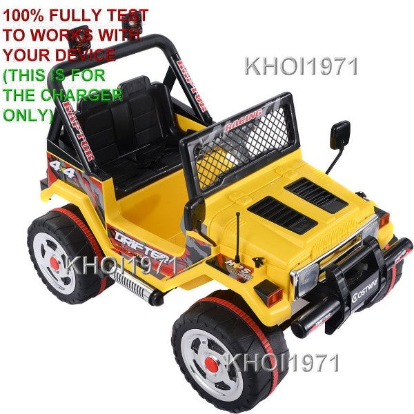 AC Wall Charger Adapter for Yellow TY324113YE Ride-On Jeep Truck Drifter Toy