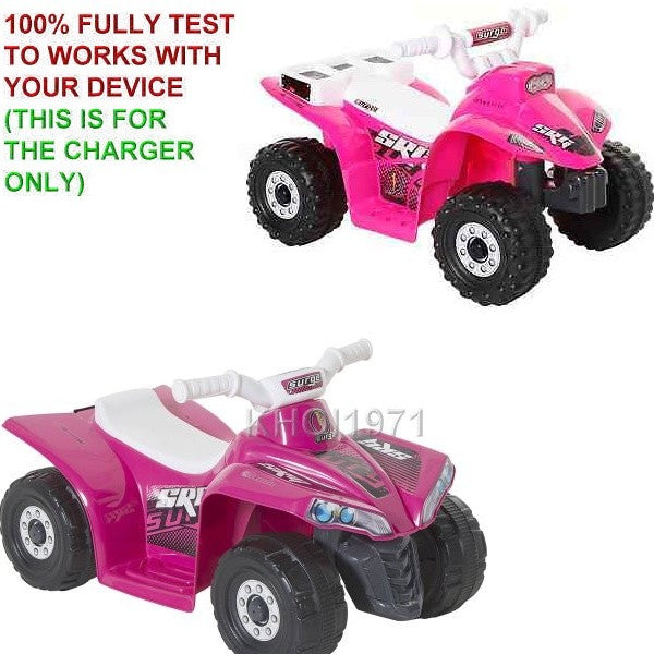 Pink AC Wall Charger Adapter for Girls’ Surge Quad Ride-On Model 8801-46