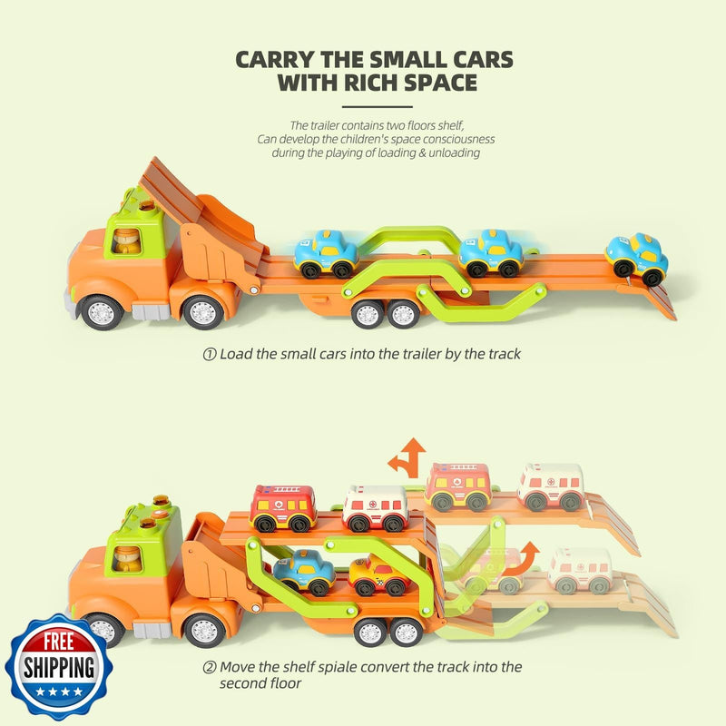 24in Friction Powered Toy Car for Kids Ages 18 Months to 5 Years