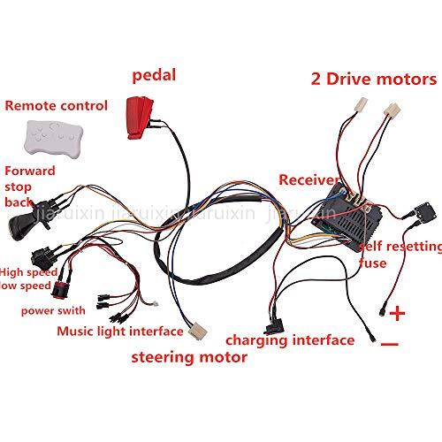 12V Kids Electric Car DIY Wiring and Switch Kit with 2.4GHz Remote Control