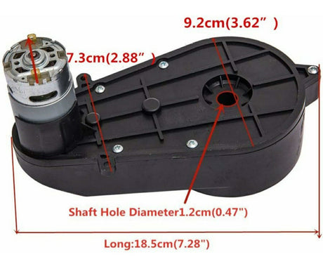 12V 550 High Torque DC Motor with 40000RPM Gearbox for Kids Ride-On Toys