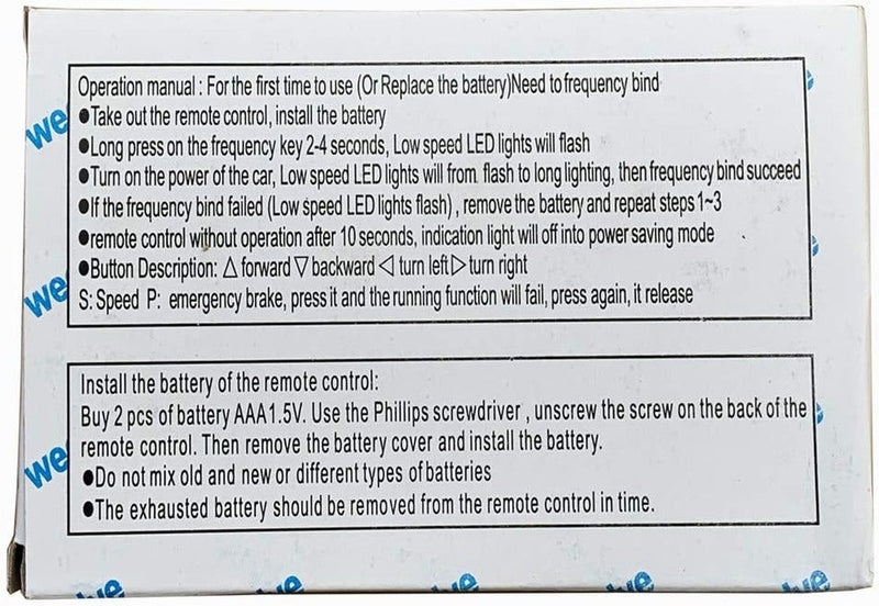 12V Kids Ride-On Car with 2.4G Bluetooth Remote Control - Model RX18/RX23