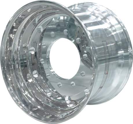 22.5x14 Super Single Truck Wheels 4pcs Forged Aluminum Rims Flat Face Polished Hub Pilot