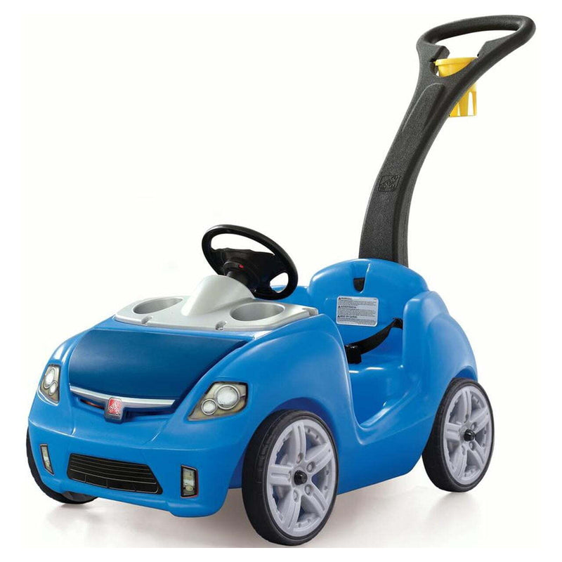 Whisper Ride II Blue Push Car and Ride-On Toy for Toddlers Boys and Girls