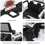 White 12V Kids Ride On Truck with Remote Control and Lights