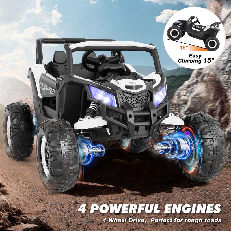 12V Kids Electric Off-Road UTV Ride-On Vehicle with Music, LED Lights, and Remote Control