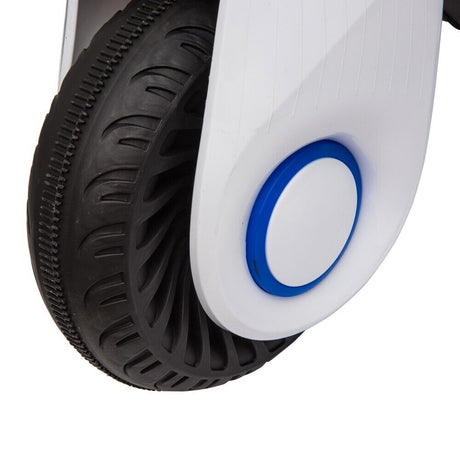 White 3-Wheel Electric Motorcycle for Kids with Dual Drive System