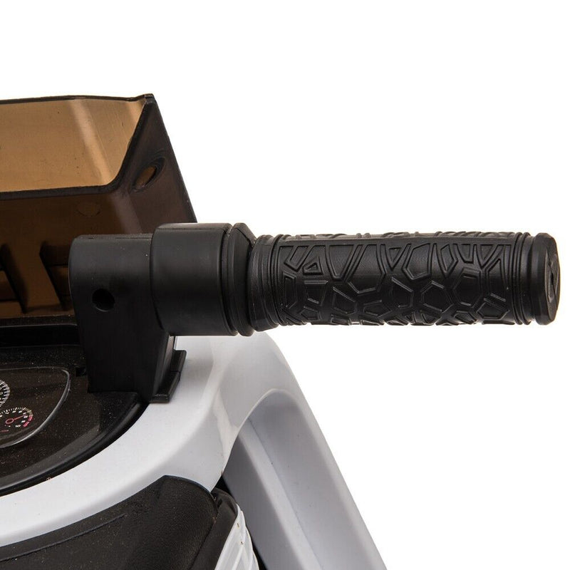 White 3-Wheel Electric Motorcycle for Kids with Dual Drive System