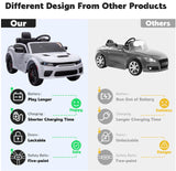Electric Ride-On Car for Kids with Safety Belt, Parental Remote Control, and Music