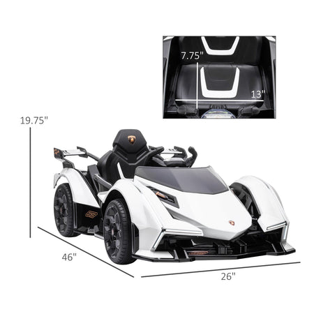 12V Kids Ride-On Sports Car Toy with Remote Control and Battery Powered Motor