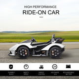 12V Kids Ride-On Sports Car Toy with Remote Control and Battery Powered Motor