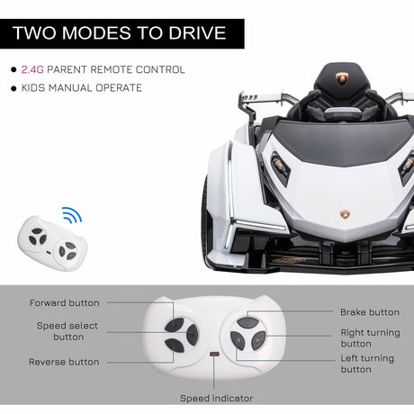 12V Kids Ride-On Sports Car Toy with Remote Control and Battery Powered Motor
