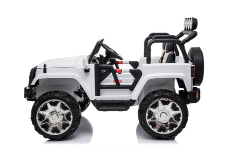 2 Seater 24 Volt 4x4 Electric Ride On Jeep Style Rubber Tires Fully Loaded Truck ATV UTV For Kids W/Magic Cars® Wireless Parental Control MagicCars