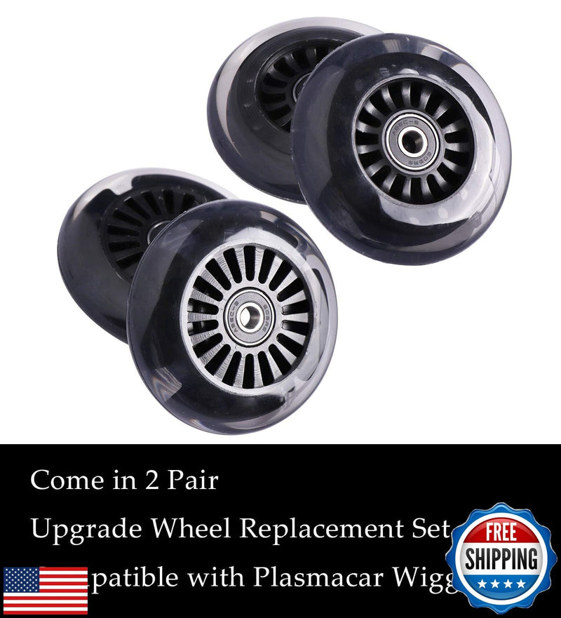Polyurethane Front Replacement Wheels Set with Illuminated Lights for Wiggle Car Swing Car
