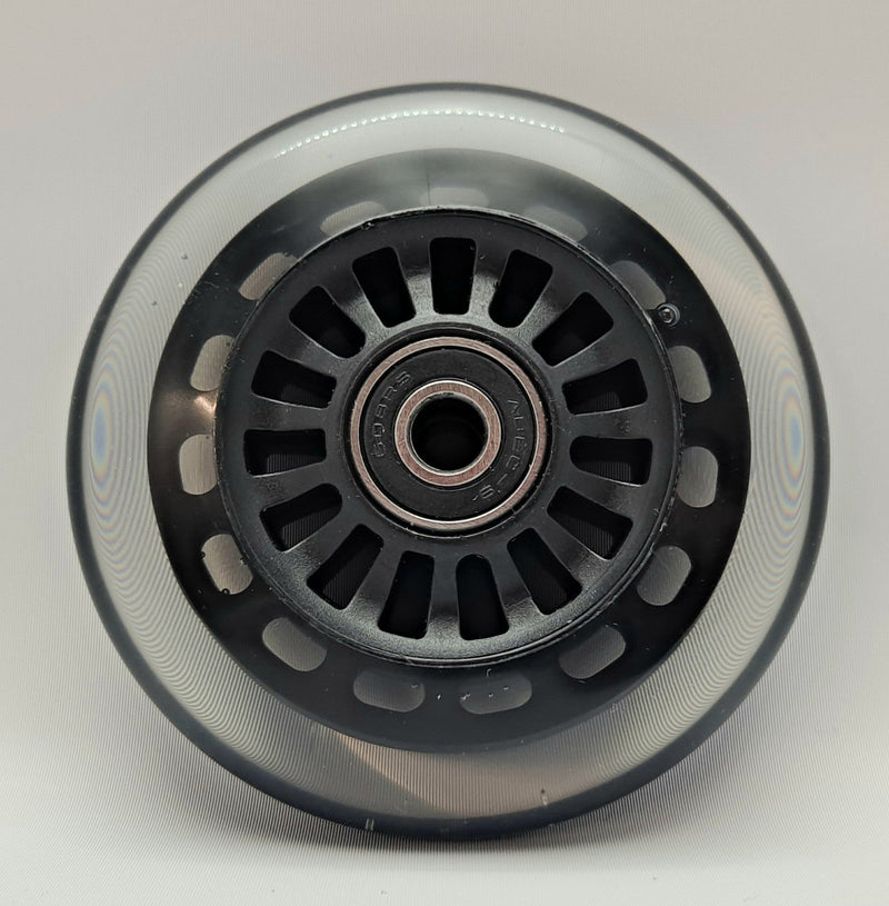 Car Polyurethane Replacement Wheels Set of 4 90mm Black Without Lights