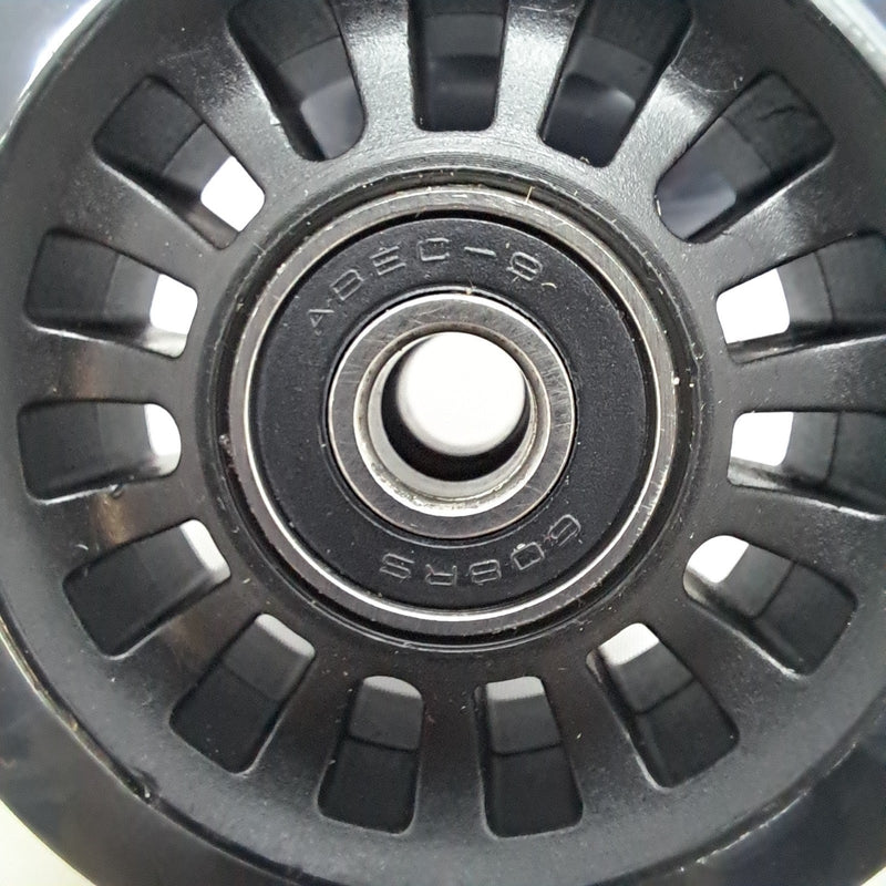 Car Polyurethane Replacement Wheels Set of 4 90mm Black Without Lights