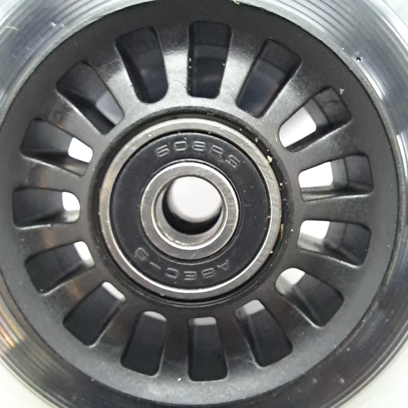 Car Polyurethane Replacement Wheels Set of 4 90mm Black Without Lights