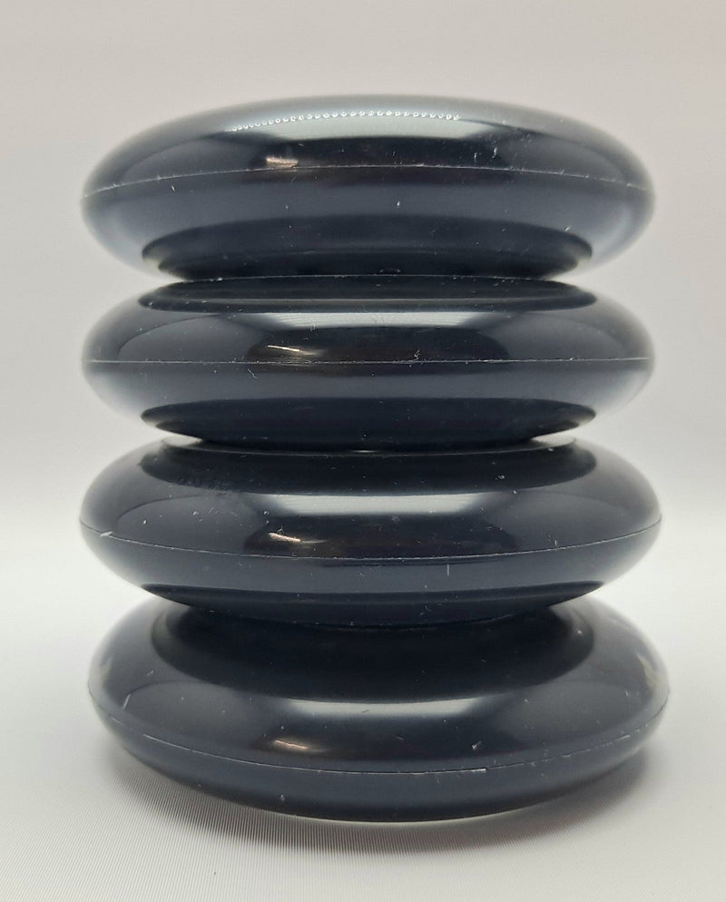 Car Polyurethane Replacement Wheels Set of 4 90mm Black Without Lights