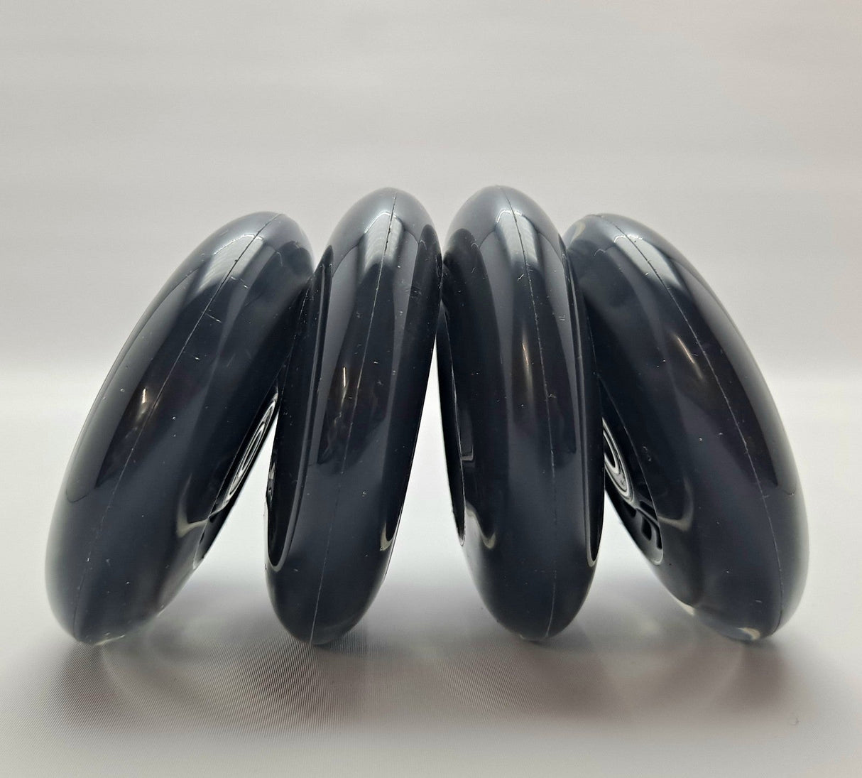 Car Polyurethane Replacement Wheels Set of 4 90mm Black Without Lights