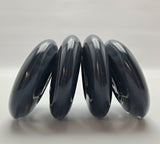 Car Polyurethane Replacement Wheels Set of 4 90mm Black Without Lights
