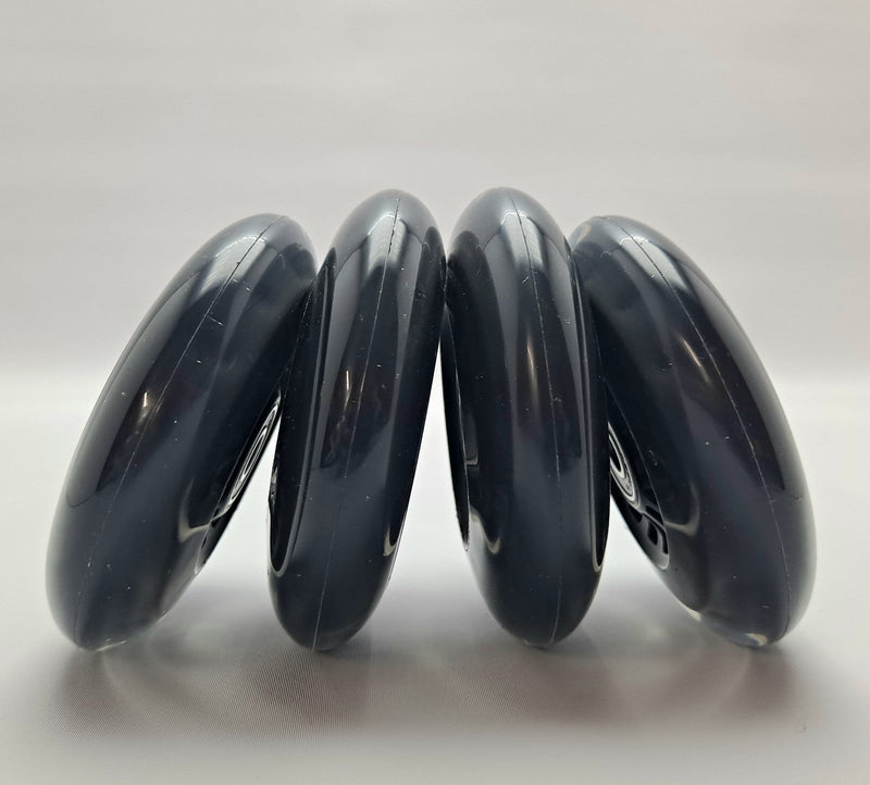 Car Polyurethane Replacement Wheels Set of 4 90mm Black Without Lights