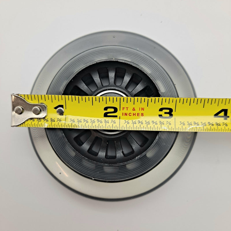 Car Polyurethane Replacement Wheels Set of 4 90mm Black Without Lights