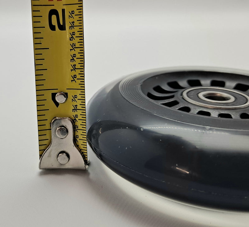 Car Polyurethane Replacement Wheels Set of 4 90mm Black Without Lights