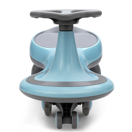 Blue Wiggle Car Ride-On Toy with Flashing Wheels for Toddlers and Kids