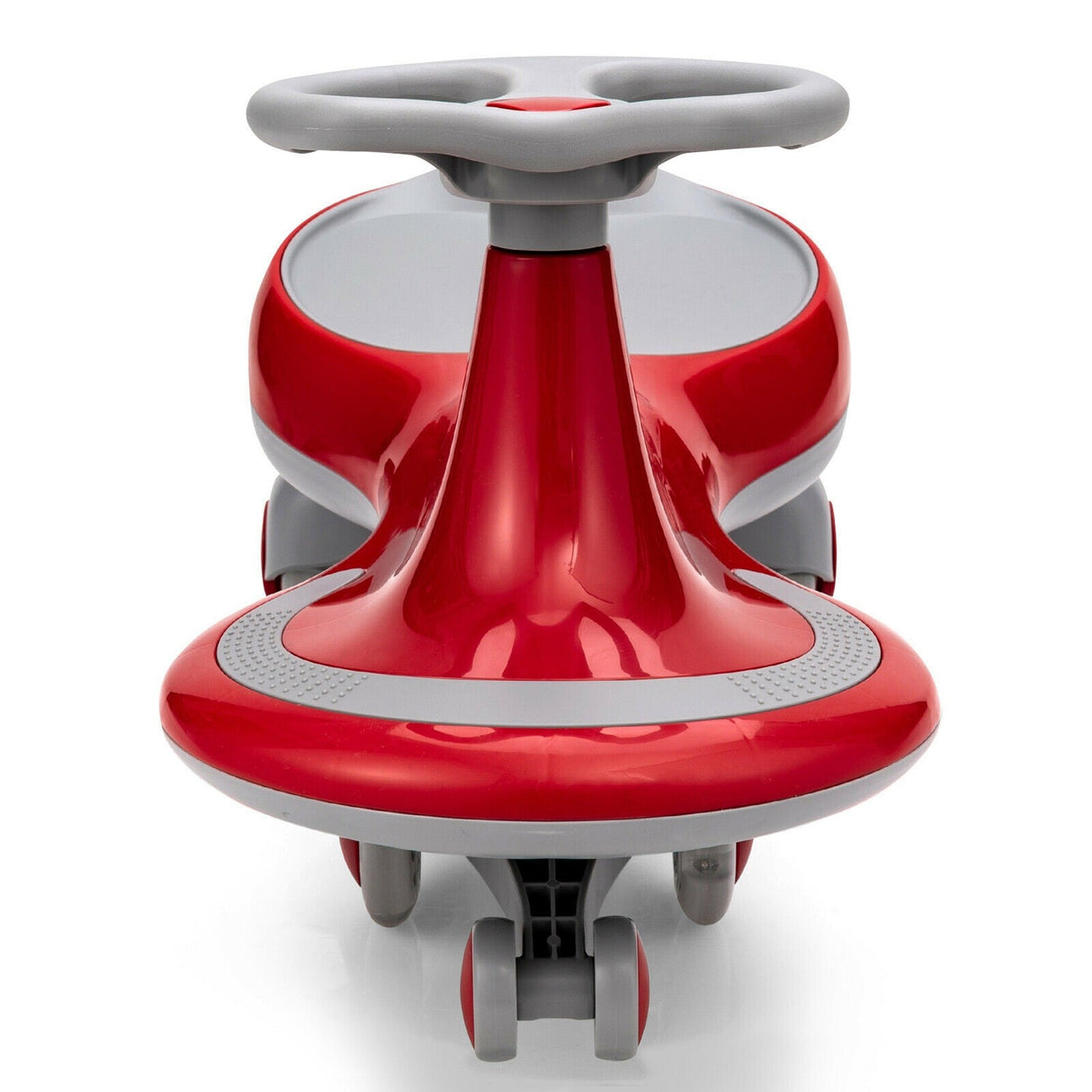 Wiggle Car Ride-On Toy with Flashing Wheels for Toddlers and Kids in Red