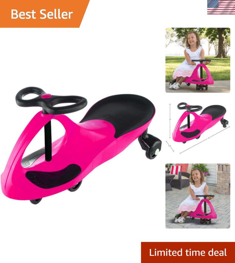 Wiggle Ride-On Car for Toddlers in Pink - Enhances Motor Skills with Safe and Fun Play