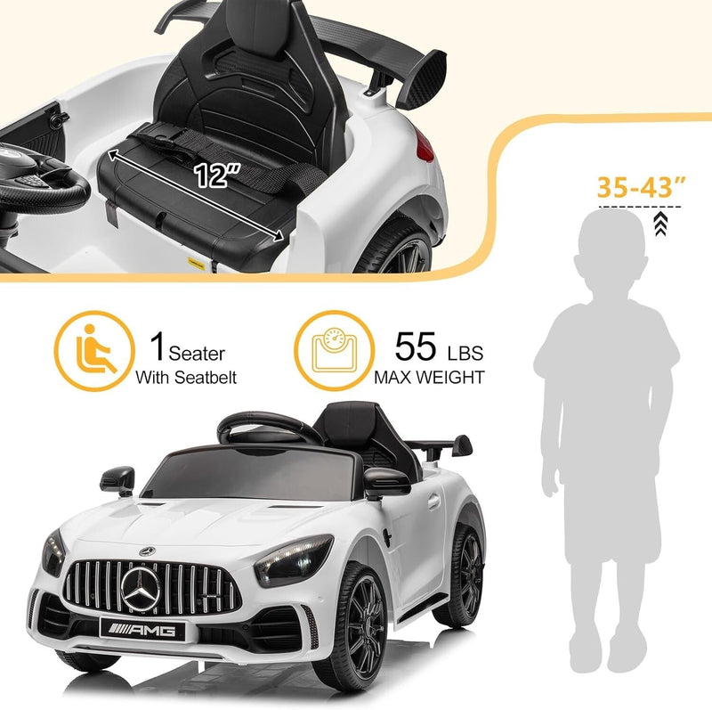 12V Battery-Powered Electric Ride-On Licensed Mercedes-Benz AMG GTR Car