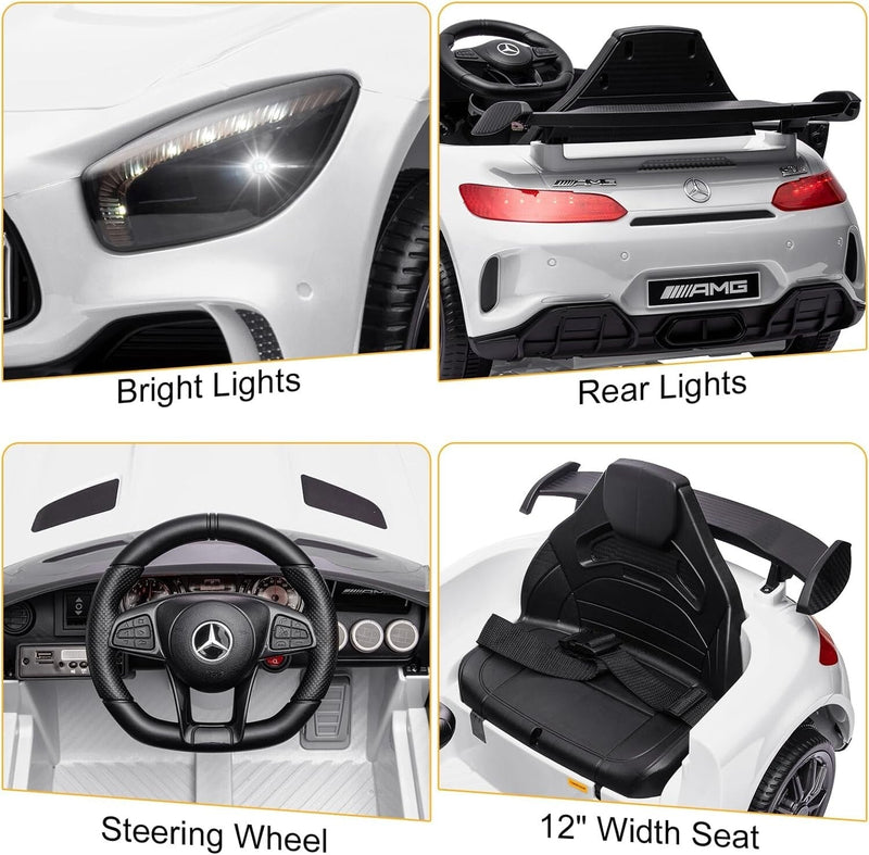 12V Battery-Powered Electric Ride-On Licensed Mercedes-Benz AMG GTR Car