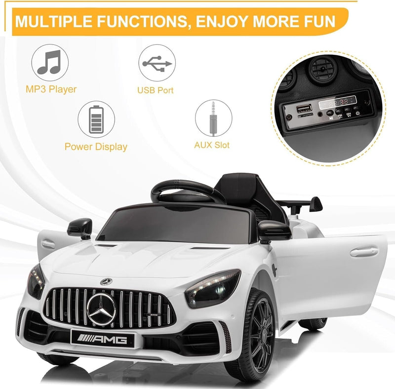 12V Battery-Powered Electric Ride-On Licensed Mercedes-Benz AMG GTR Car