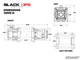 Black Ops 12000 LB. Winch Superatv