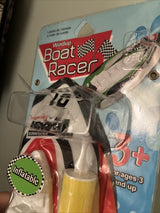Vintage Windup Inflatable Toy Boat Racer Factory Sealed Rare Collectible