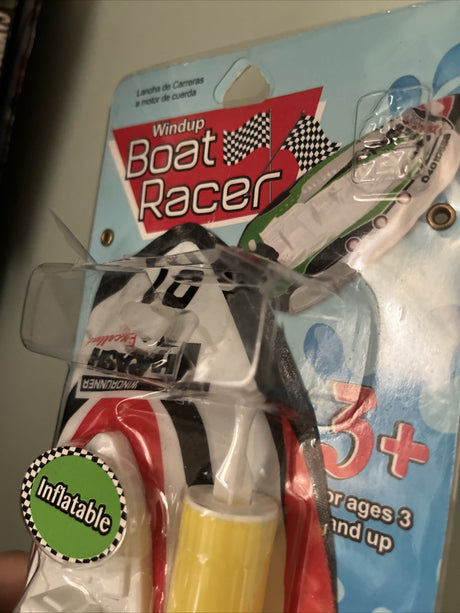 Vintage Windup Inflatable Toy Boat Racer Factory Sealed Rare Collectible