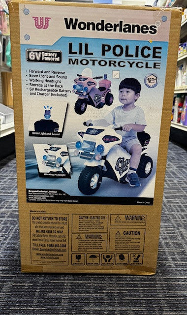 Lil Police Motorcycle Ride-On Toy for Toddlers
