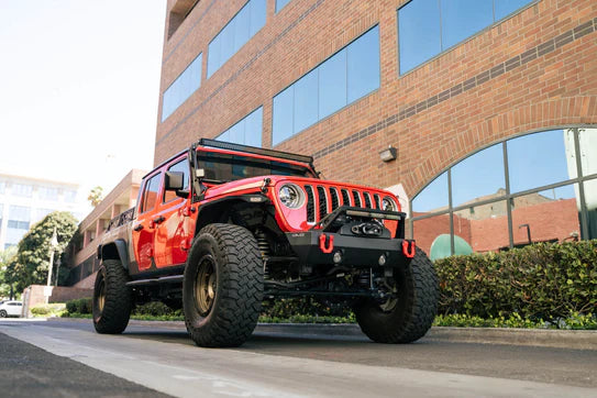 DV8 Offroad 07-18 Jeep JK, 18+ JL/ JT Jeep Wrangler Front Stubby Bumper