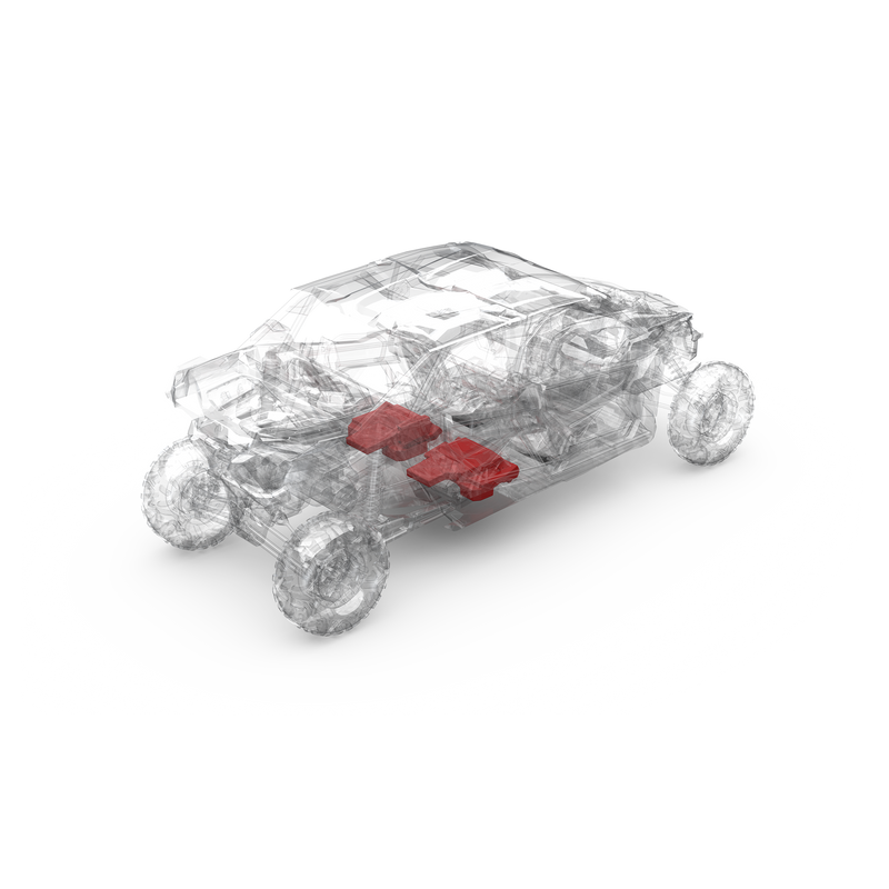 1,000 Watt Can-Am X3 MAX Rear Subwoofer Solution (Gen-3)