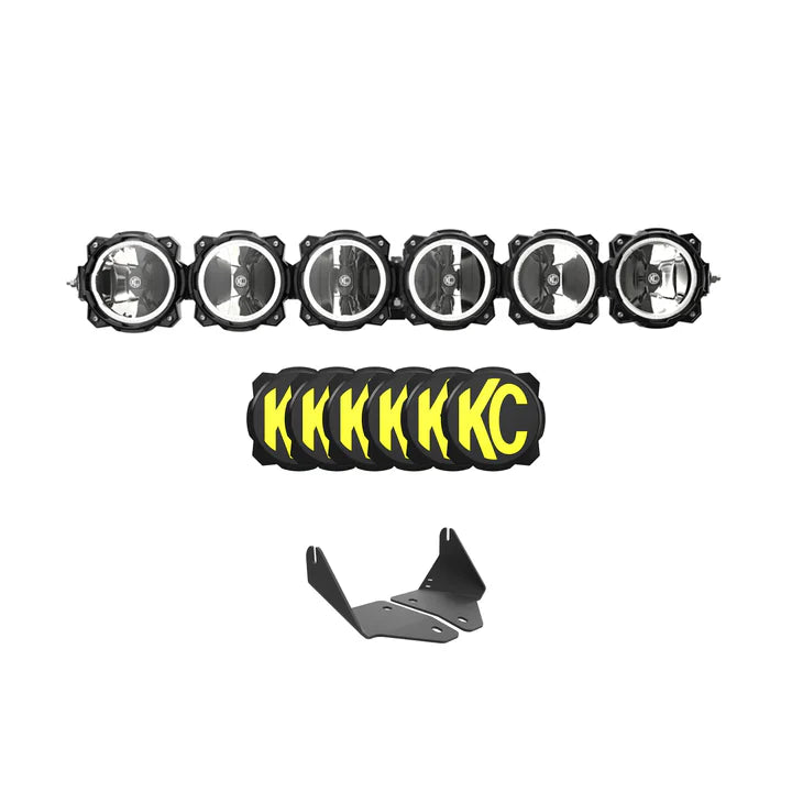 POLARIS RZR TURBO R / PRO XP LIGHT BAR KIT - 39" PRO6 GRAVITY® LED - 6-LIGHT - LIGHT BAR SYSTEM - 120W COMBO BEAM KC Hilites