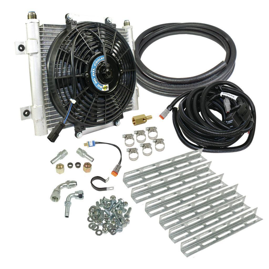 Xtruded Trans Oil Cooler w/ Fan 5/8 inch Cooler Lines (1030606-5/8)
