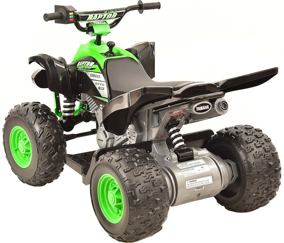 12 Volt Battery-Powered Raptor Ride-On with Custom Graphic Design