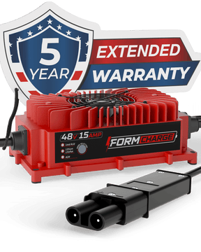YAMAHA 48V Golf Cart Charger - G19 & G22 - 48V 15A Lithium, LiFePO4, Lead Acid, AGM FORM Charge