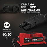 YAMAHA 48V Golf Cart Charger - G19 & G22 - 48V 15A Lithium, LiFePO4, Lead Acid, AGM FORM Charge