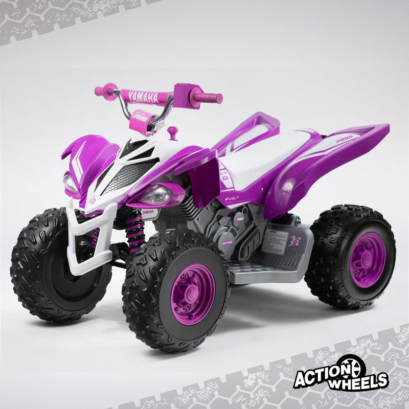Yamaha Raptor 12V Battery Ride-On ATV in Purple with Music for Ages 3–5